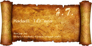 Hadadi Tímea névjegykártya
